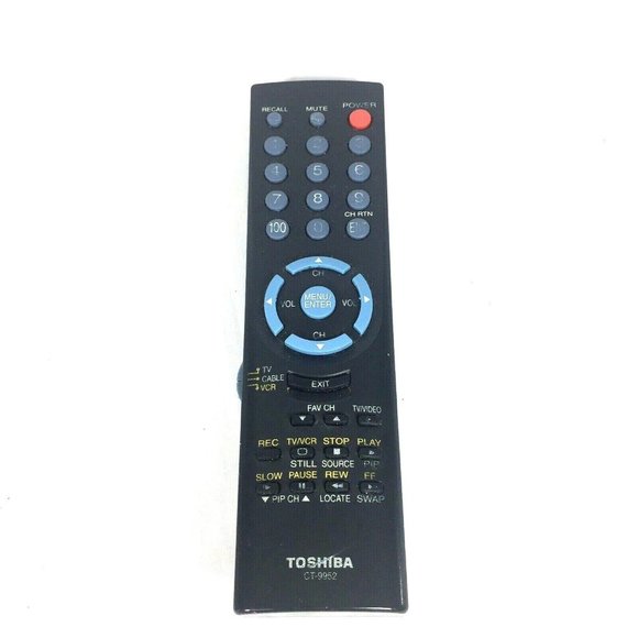 Toshiba Remote Control Model CT-9952 OEM , Multi function TV, VCR, Cable, Black - Picture 2 of 5